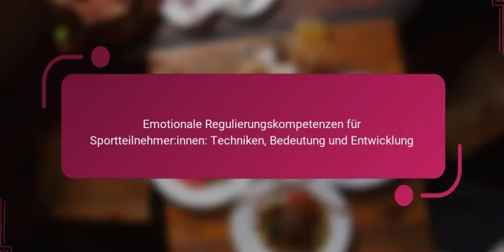 Emotionale Regulierungskompetenzen für Sportteilnehmer:innen: Techniken, Bedeutung und Entwicklung