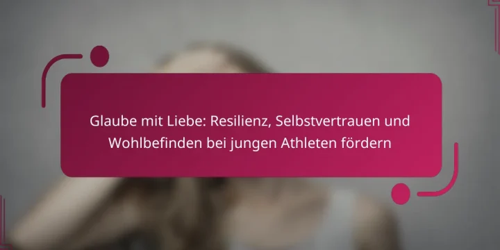 Glaube mit Liebe: Resilienz, Selbstvertrauen und Wohlbefinden bei jungen Athleten fördern