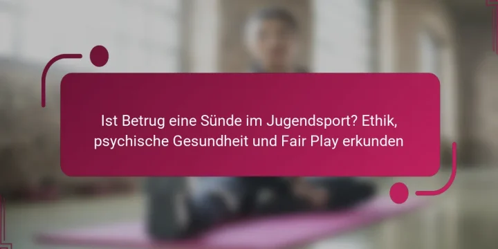 Ist Betrug eine Sünde im Jugendsport? Ethik, psychische Gesundheit und Fair Play erkunden