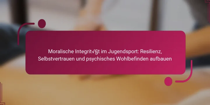 Moralische Integrität im Jugendsport: Resilienz, Selbstvertrauen und psychisches Wohlbefinden aufbauen