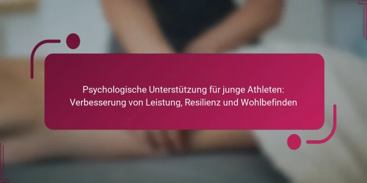 Psychologische Unterstützung für junge Athleten: Verbesserung von Leistung, Resilienz und Wohlbefinden
