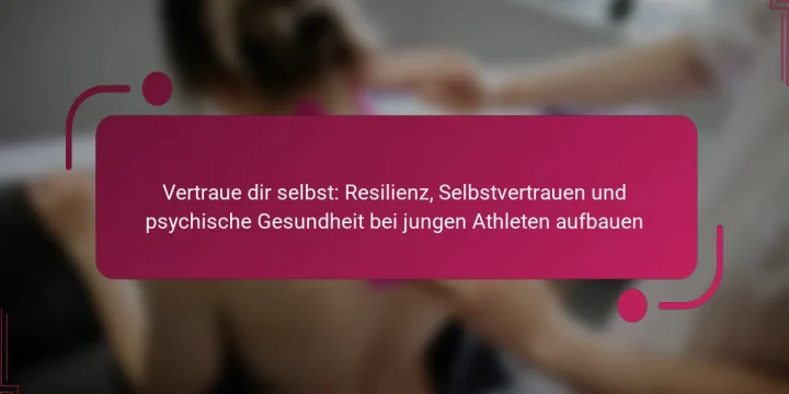 Vertraue dir selbst: Resilienz, Selbstvertrauen und psychische Gesundheit bei jungen Athleten aufbauen