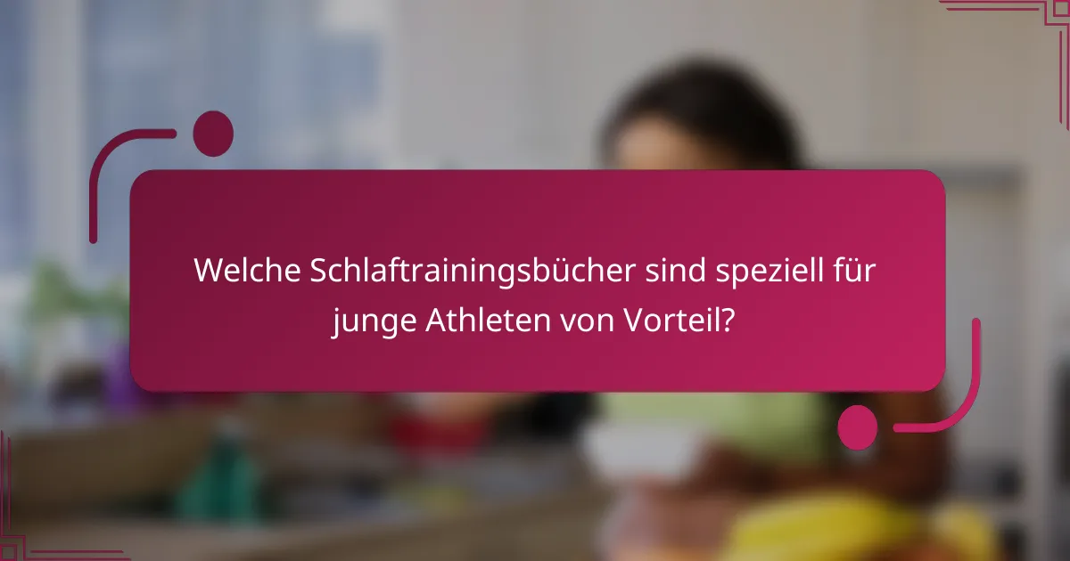 Welche Schlaftrainingsbücher sind speziell für junge Athleten von Vorteil?